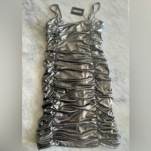 Katie J NYC Dress Youth XL NEW Silver